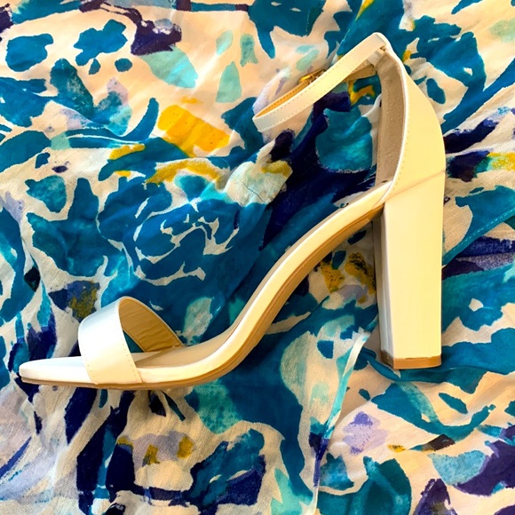 Taylor Ivory Satin Ankle Strap Heels - Picture 2 of 2